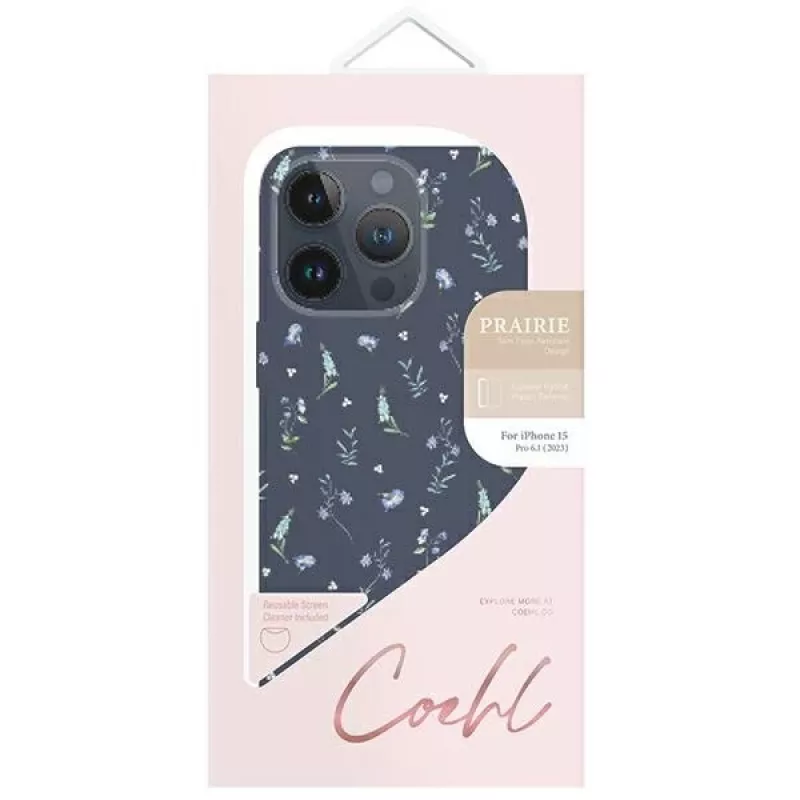 UNIQ Coehl Prairie Case für Apple iPhone 15 Pro 6,1 Zoll Navy Blue / Lavender Blue