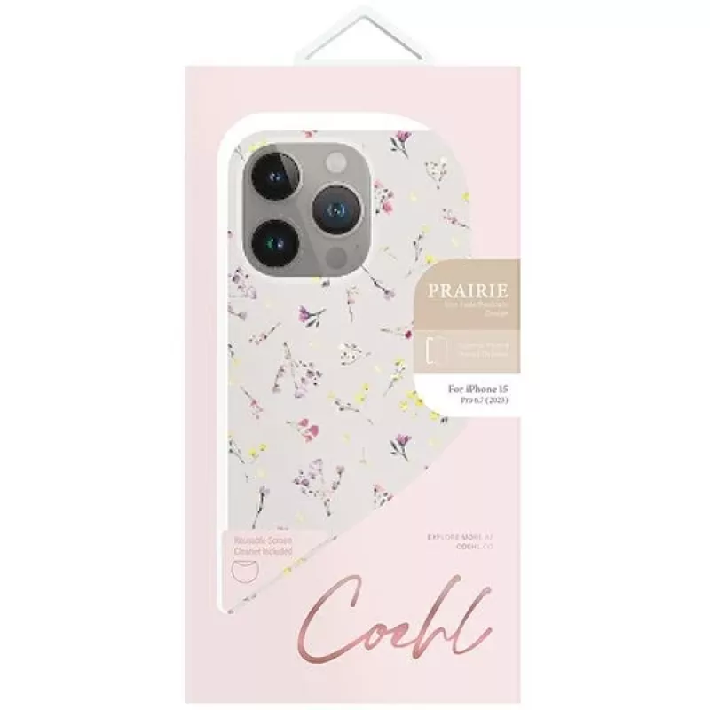UNIQ Coehl Prairie Protective Case für Apple iPhone 15 Pro Max, Blush Beige