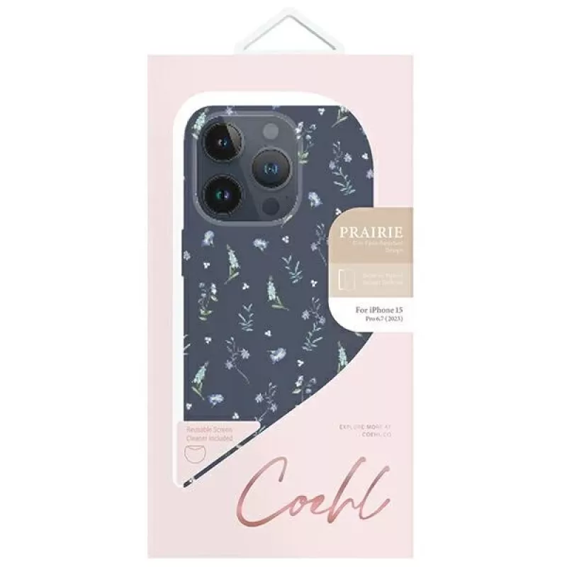 UNIQ Coehl Prairie Case für Apple iPhone 15 Pro Max 6,7 Zoll Navy Blue / Lavender Blue