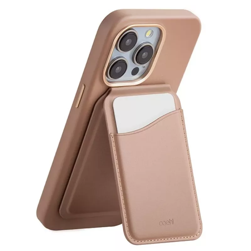UNIQ Coehl Esme Magnetic Wallet with Mirror and Kickstand Dusty Nude