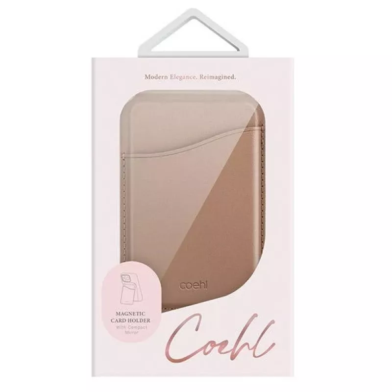 UNIQ Coehl Esme Magnetic Wallet with Mirror and Kickstand Dusty Nude