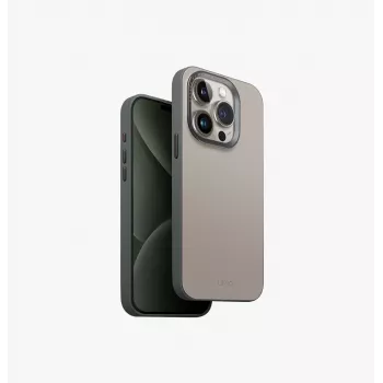 UNIQ Lyden DS Magclick Charging Case für Apple iPhone 15 Pro Max 6,7 Zoll Elfenbein/Flechten-Grün