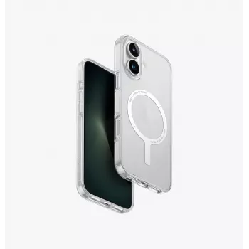 UNIQ Clario Case für Apple iPhone 16 6,1 Zoll MagClick Charging Lucent Clear