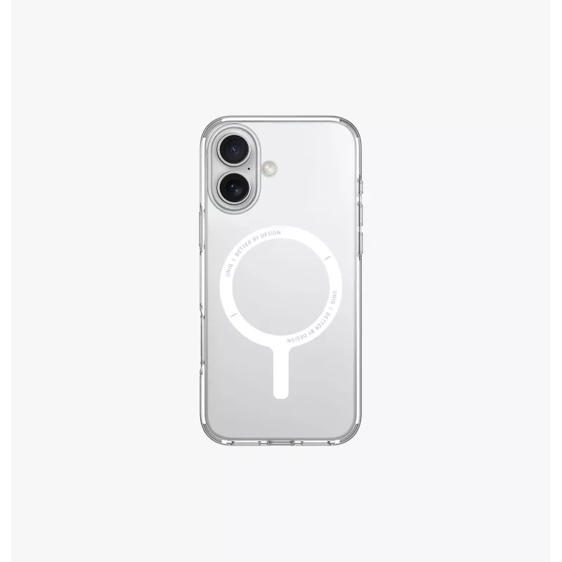UNIQ Clario Case für Apple iPhone 16 6,1 Zoll MagClick Charging Lucent Clear