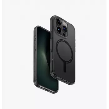 UNIQ Clario Case für iPhone 16 Pro 6,3 Zoll Magclick Charging Smoke