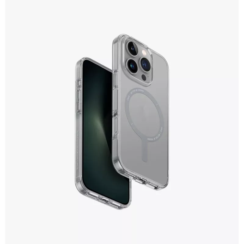UNIQ Clario Case für iPhone 16 Pro 6,3 Zoll Magclick Charging Smoke