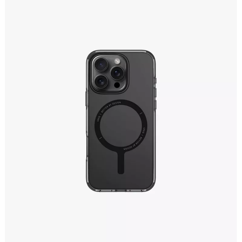 UNIQ Clario Case für iPhone 16 Pro 6,3 Zoll Magclick Charging Smoke