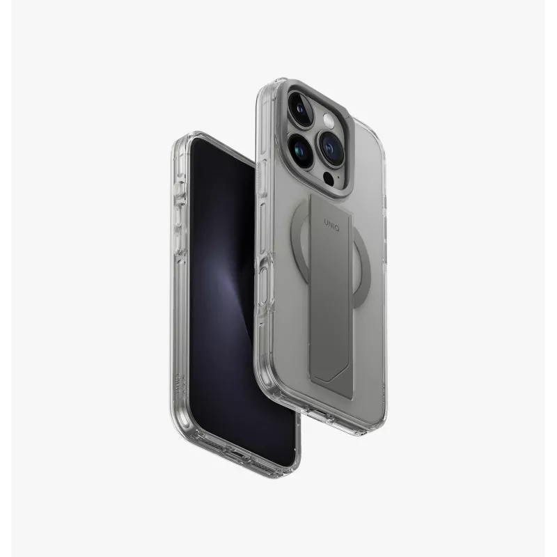 UNIQ Heldro Max iPhone 16 Pro 6.3 inch MagClick Charging Case Black/Vapour Smoke