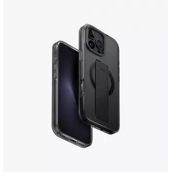 UNIQ Heldro Max MagClick Charging Case für iPhone 16 Pro Max 6,9 Zoll Schwarz/Vapour Smoke