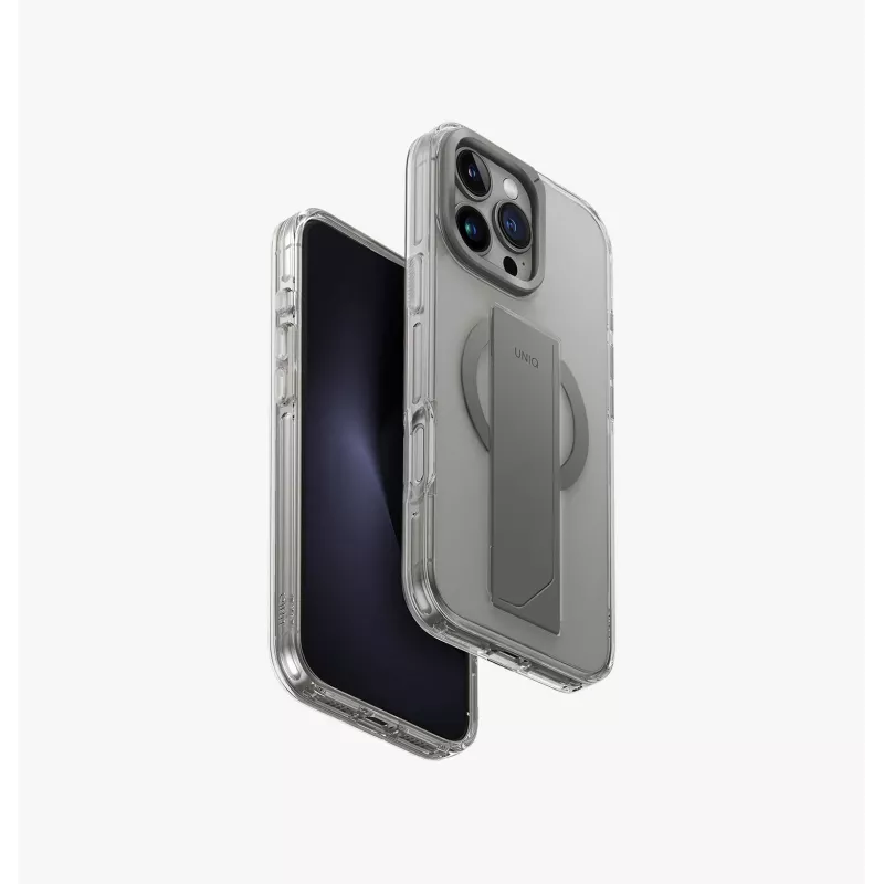 UNIQ Heldro Max MagClick Charging Case für iPhone 16 Pro Max 6,9 Zoll Schwarz/Vapour Smoke