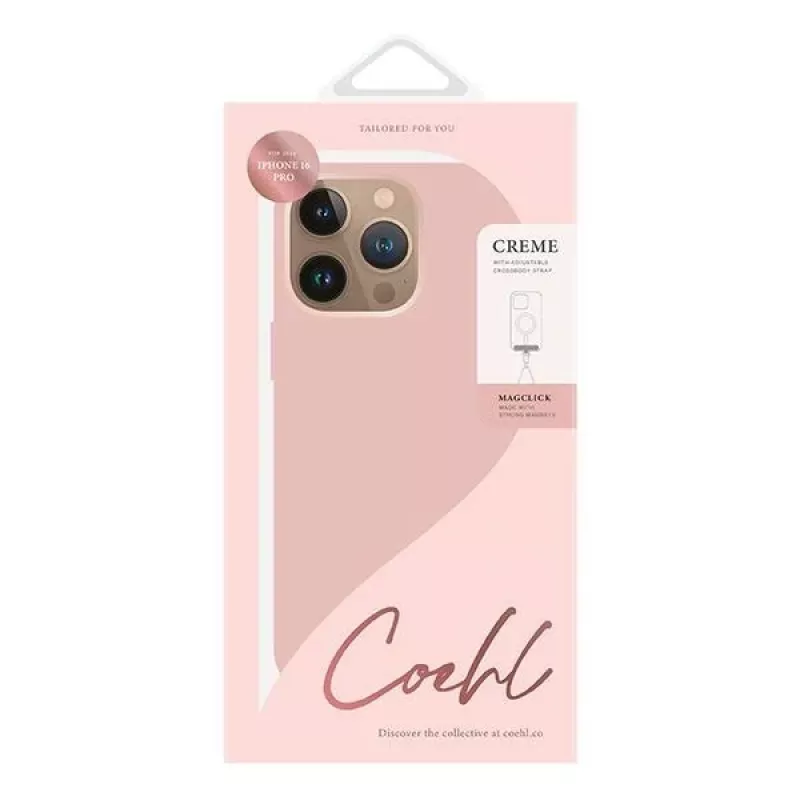 UNIQ Coehl Creme Case für iPhone 16 Pro 6,3 Zoll mit magnetischem Laden, Ballettrosa