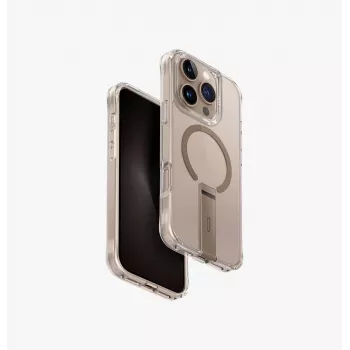 UNIQ Eleva mit Vertica Stand Hülle für iPhone 16 Pro 6,3 Zoll Carbon Black