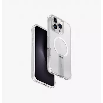 UNIQ Eleva mit Vertica Stand Hülle für iPhone 16 Pro Max 6.9, Lucent Clear