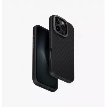 UNIQ Keva Max Magclick Charging Case für iPhone 16 Pro 6,3 Zoll - Schwarz Carbon
