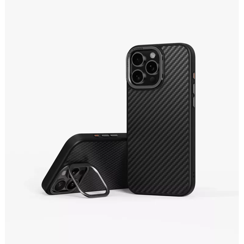 UNIQ Keva Max Magclick Charging Case für iPhone 16 Pro 6,3 Zoll - Schwarz Carbon