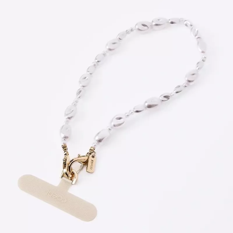 UNIQ Coehl Perla Handschlaufe Universal Phone Lanyard für Handgelenk, Weißperle