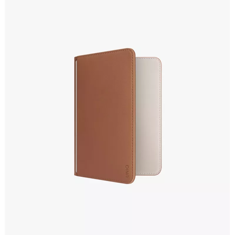 UNIQ Belmont Passport Holder mit Apple Find My und RFID-Blockierung, Grau-Blau