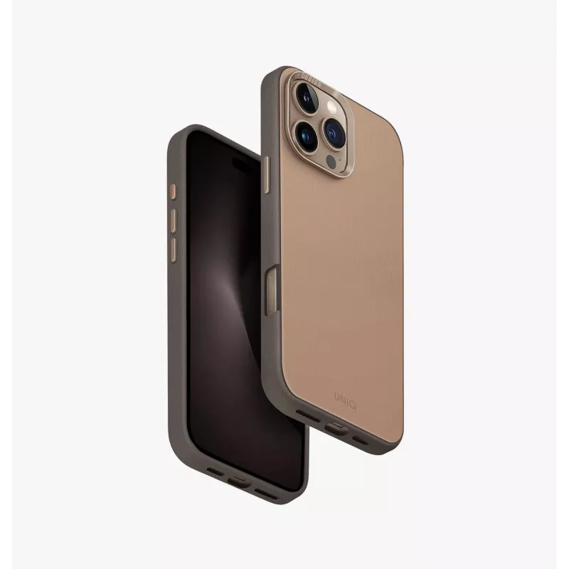 UNIQ Lyden DS Magclick Charging Case für iPhone 16 Pro Max 6,9 Zoll, Gelb-Grau