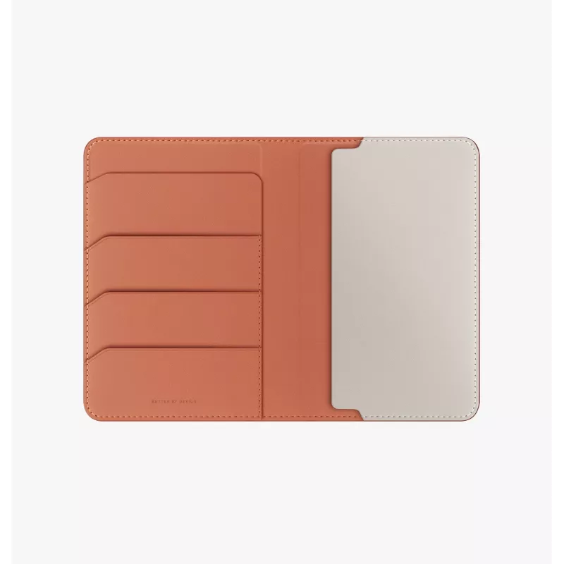 UNIQ Belmont RFID Blocking Passport Case Terracotta Ivory