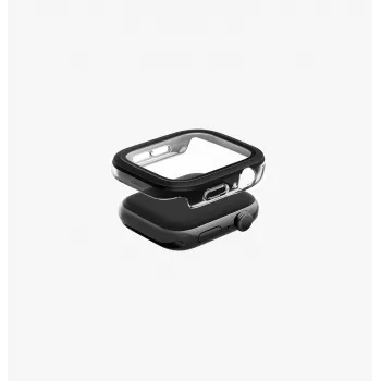 UNIQ Voute Protective Case mit Displayschutzfolie für Apple Watch Series 10/11 46mm, gehärtetes Glas, Roségold