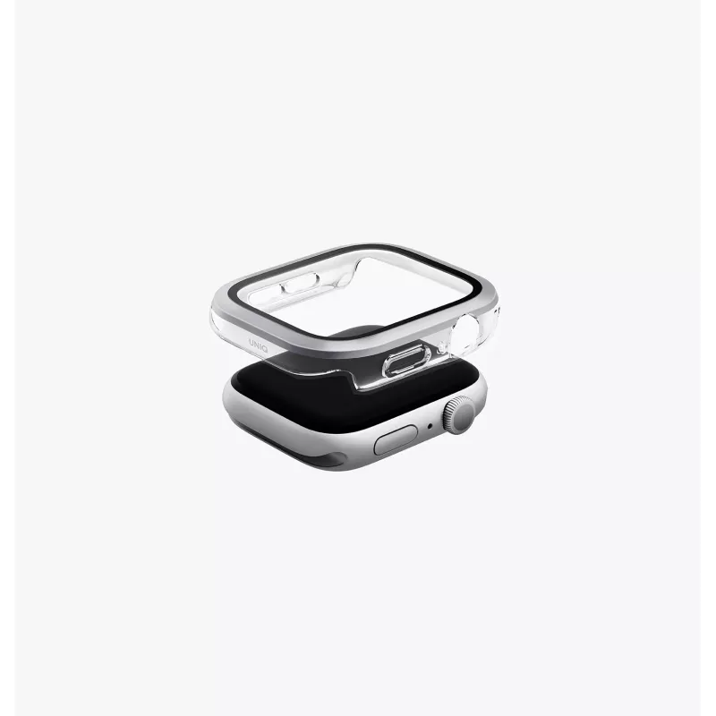 UNIQ Voute Case für Apple Watch Ultra 49mm mit gehärtetem Glasschutz Silber
