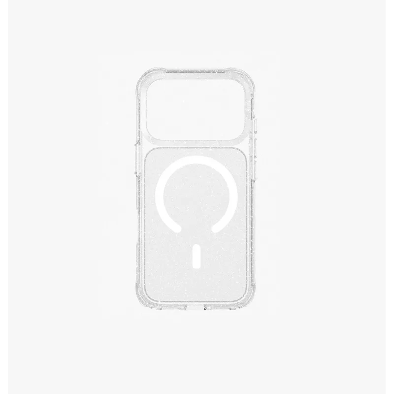 UNIQ LifePro Xtreme MagClick Ladehülle für iPhone 17 Pro, Transparent/Glitter