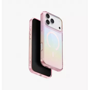 UNIQ Iridescia Case für Apple iPhone 17 Pro Max, MagClick Charging, Pink Prism