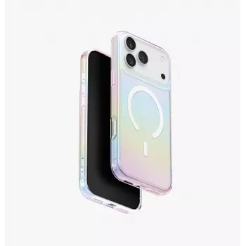 UNIQ Iridescia Case für Apple iPhone 17 Pro Max, MagClick Charging, Pink Prism