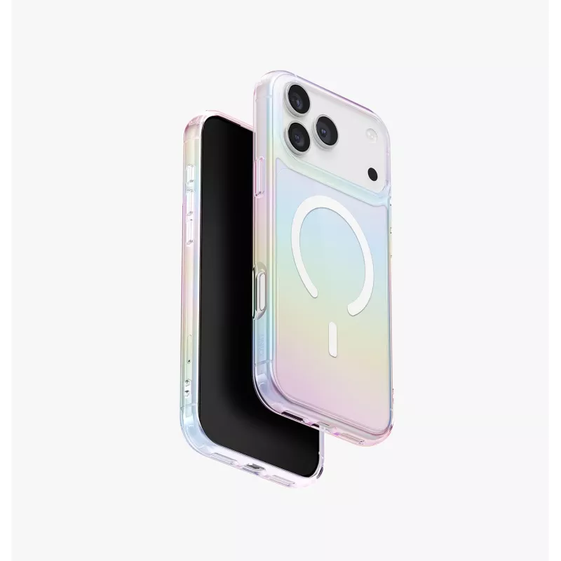 UNIQ Iridescia Case für Apple iPhone 17 Pro Max, MagClick Charging, Pink Prism