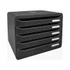 Exacompta BIG-BOX PLUS HORIZON Schubladenbox DIN A4 quer, 355 x 270 x 271 mm, schwarz (308714D)
