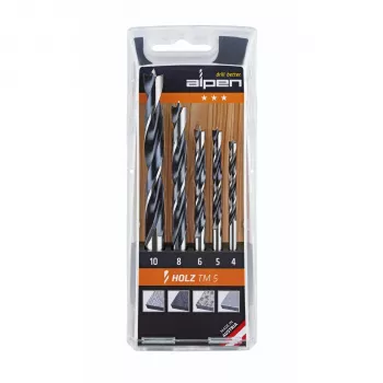 ALPEN-MAYKESTAG Alpen TM 5 Wood 4-5-6-8-10 mm Drill Bit Set