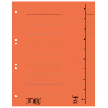Bene 100 Trennblätter Orange