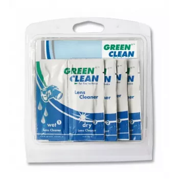 GREEN CLEAN Wet & Dry Cleaning Wipes Set - 10 Packs (20 Tücher) für Bildschirme, LCD, LED, Plasma, TFT, Laptops, Tablets, Smartphones, Monitore - Alkoholfrei, Schlierenfrei, Antistatisch
