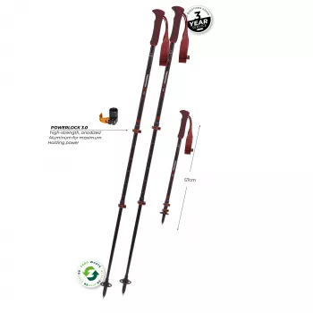 Komperdell Carbon EVO Zero Compact Trekkingstöcke - Malbec