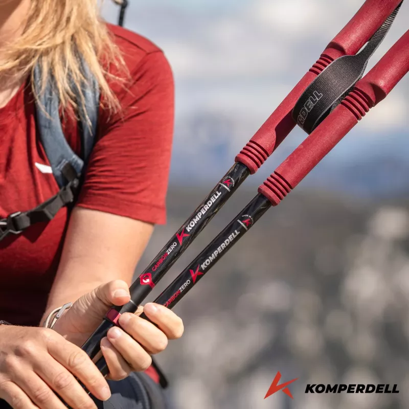 Komperdell Carbon EVO Zero Compact Trekkingstöcke - Malbec