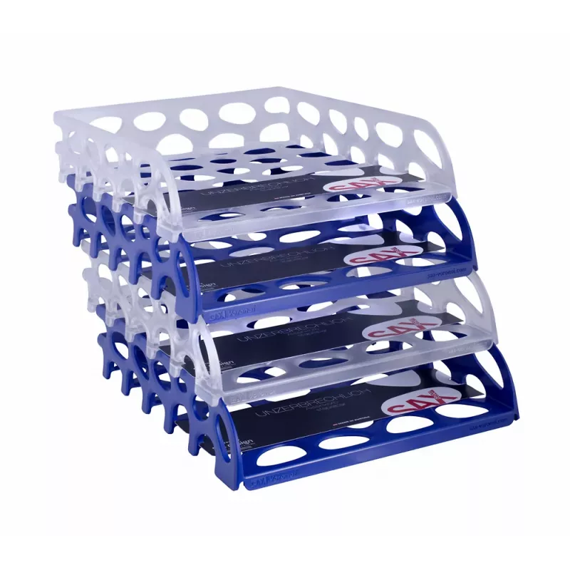 Sax Briefablage Voronoi Blau DIN C4 Dokumentenablage