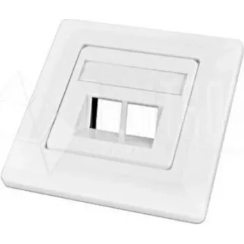 Wirewin Keystone Leergehäuse für 2 Module, Unterputz, Schalterprogramm-kompatibel, RAL9010 Reinweiß