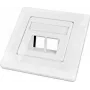 Wirewin Keystone Leergehäuse für 2 Module, Unterputz, Schalterprogramm-kompatibel, RAL9010 Reinweiß