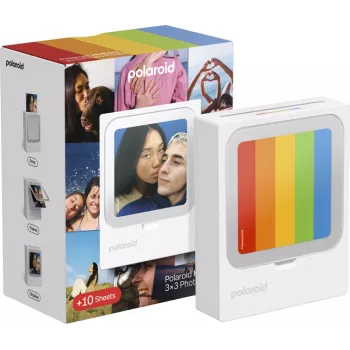 Polaroid Hi-Print 3x3 Tragbarer Bluetooth-Fotodrucker + 10 Blatt Patrone