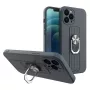 HURTEL Ring Case Silicone Cover mit Fingerhalterung und Standfuß für Xiaomi Poco X4 Pro 5G Blau