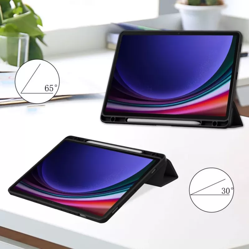 Tech-Protect SC Pen Hybrid Hülle für Samsung Galaxy Tab S9+ / S10+ 12.4 X810 / X816B / X826B, Schwarz