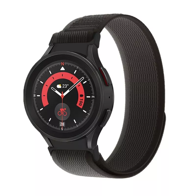 TECH-PROTECT Nylon Samsung Galaxy Watch 4 / 5 / 5 Pro / 6 / 7 / FE Schwarz/Orange