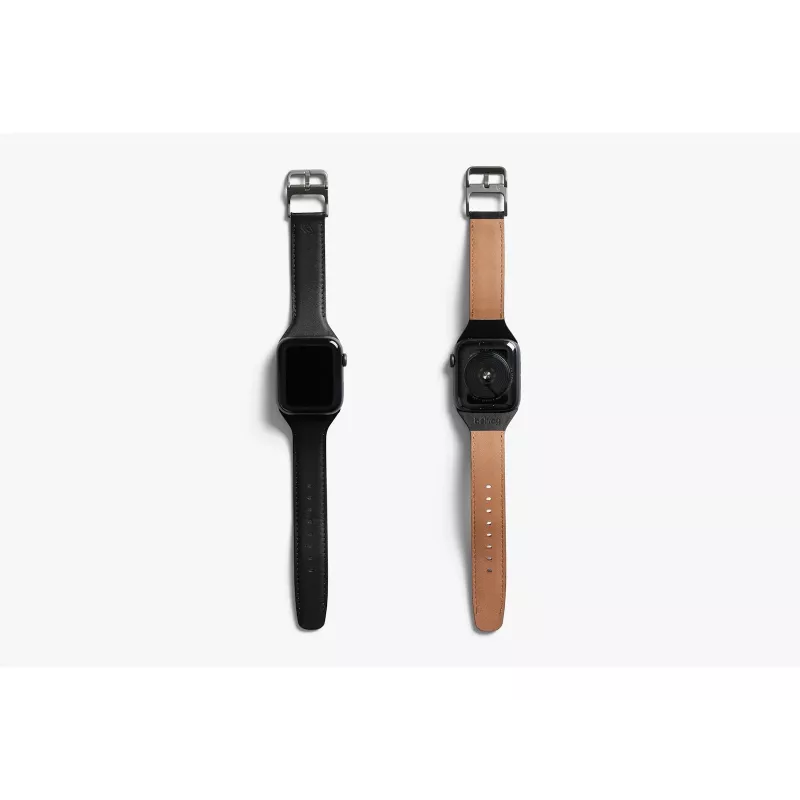 Bellroy Classic Leather Band für Apple Watch, Schwarz, 40mm, 41mm, 38mm, 42mm (Serie 10/11)