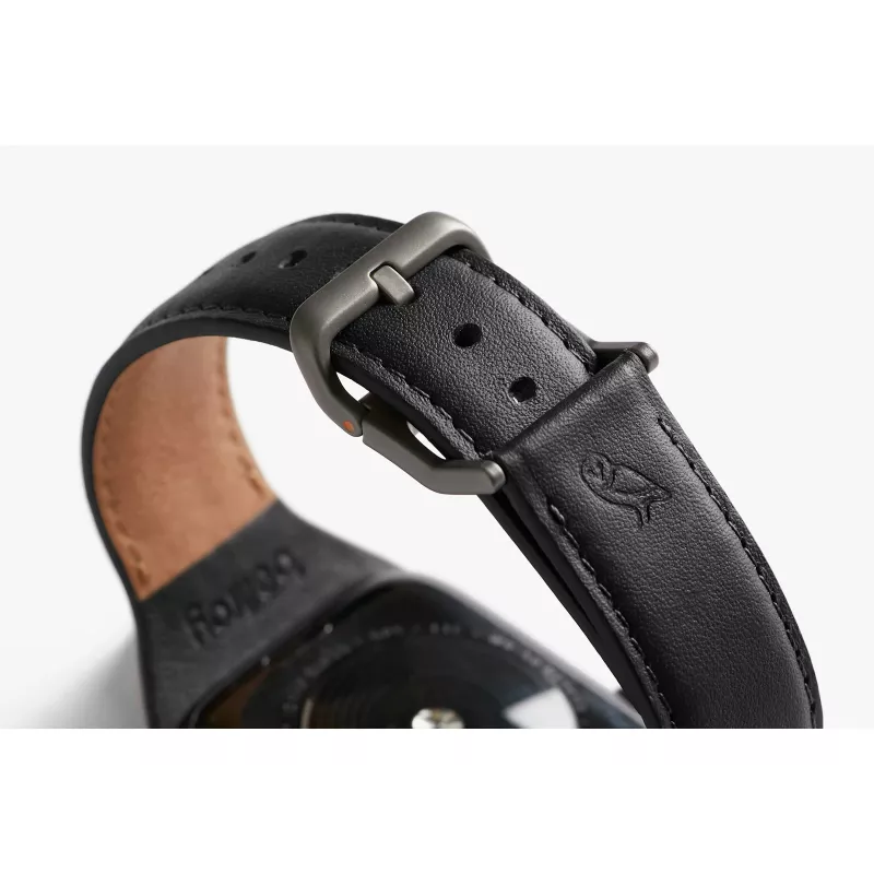 Bellroy Classic Leather Band für Apple Watch, Schwarz, 40mm, 41mm, 38mm, 42mm (Serie 10/11)