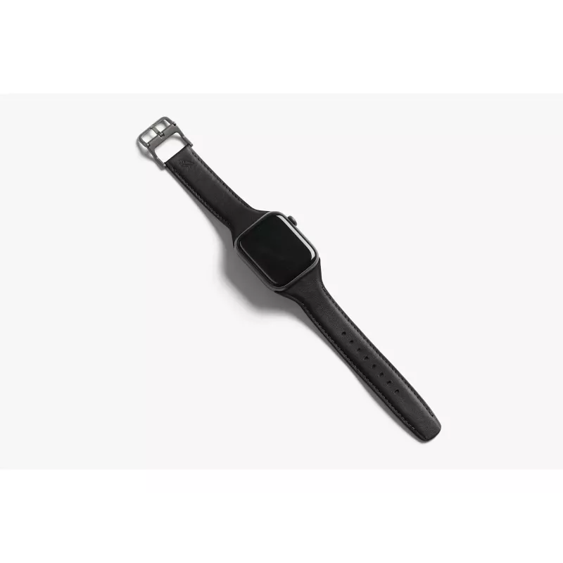 Bellroy Classic Leather Band für Apple Watch, Schwarz, 44mm, 45mm, 42mm (Series 1/2/3), 49mm, 46mm