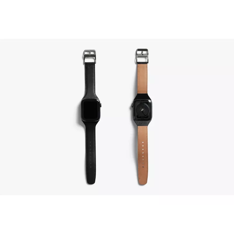 Bellroy Classic Leather Band für Apple Watch, Schwarz, 44mm, 45mm, 42mm (Series 1/2/3), 49mm, 46mm