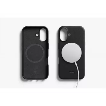 Bellroy Leather Case für iPhone 16, Schwarz