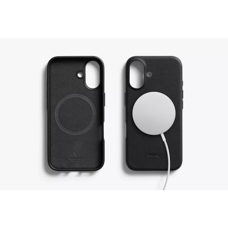 Bellroy Leather Case für iPhone 16, Schwarz