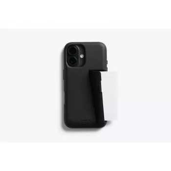 Bellroy Leather Card Case für iPhone 16, Schwarz