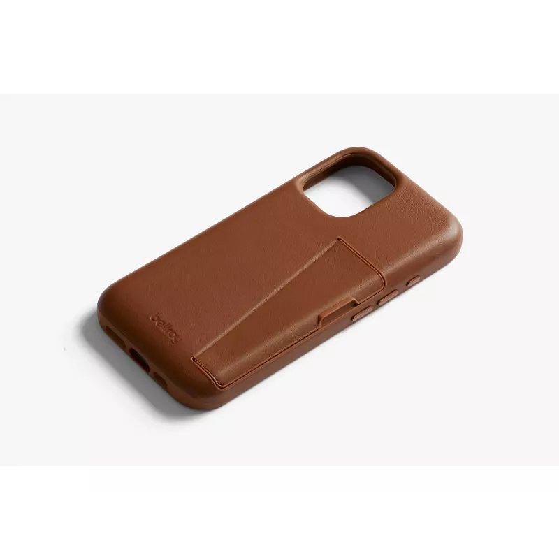 Bellroy Leather Card Case für iPhone 16 Plus, Braun